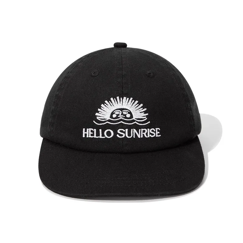 Gorra de béisbol para hombre y mujer, sombrero de Hip Hop con bordado de sol, letras lavadas Retro, nicho