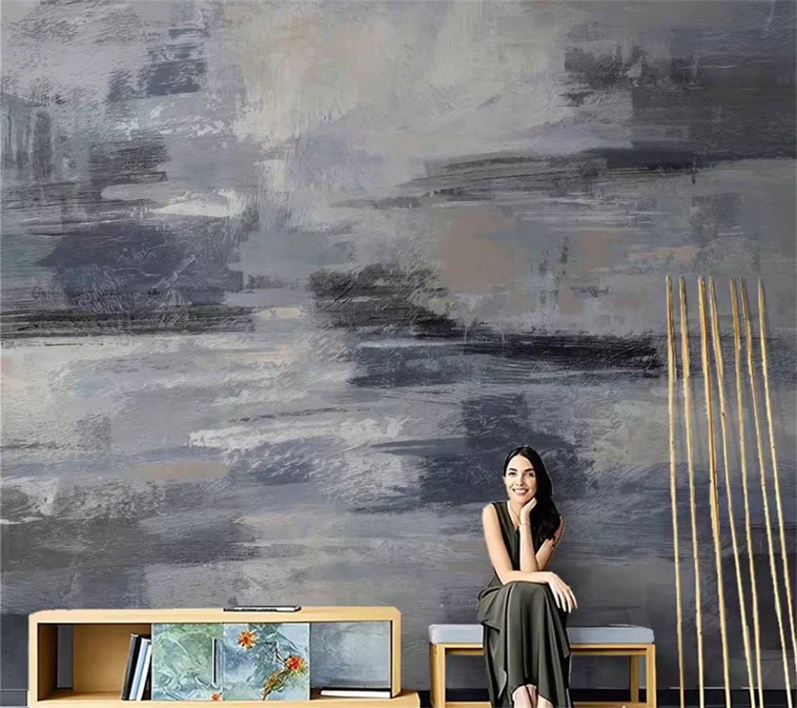 

papel de parede скандинавские ручные рисунки цветочной искусства гостиная древние фрески ТВ фон стены пользовательские обои