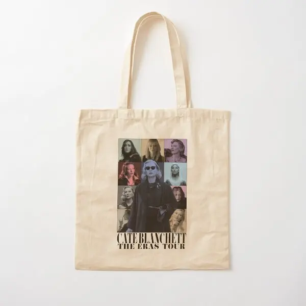 

Cate Blanchett Characters The Etc Tour Canvas Bag Foldable Casual Grocery Fabric Reusable Shopper Tote Fashion Ladies Unisex