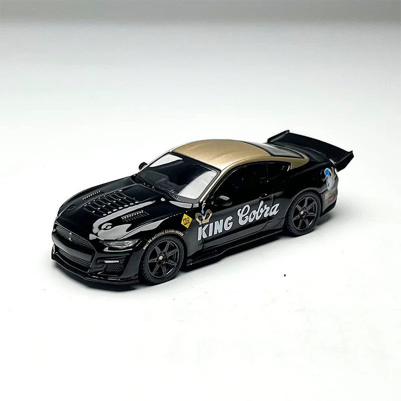 

MINIGT 1:64 # Модель автомобиля 1130 Shelby GT500 Dragon Black/Gold Alloy, статическая коллекционная модель, украшение, праздничный подарок, игрушка, сувенир