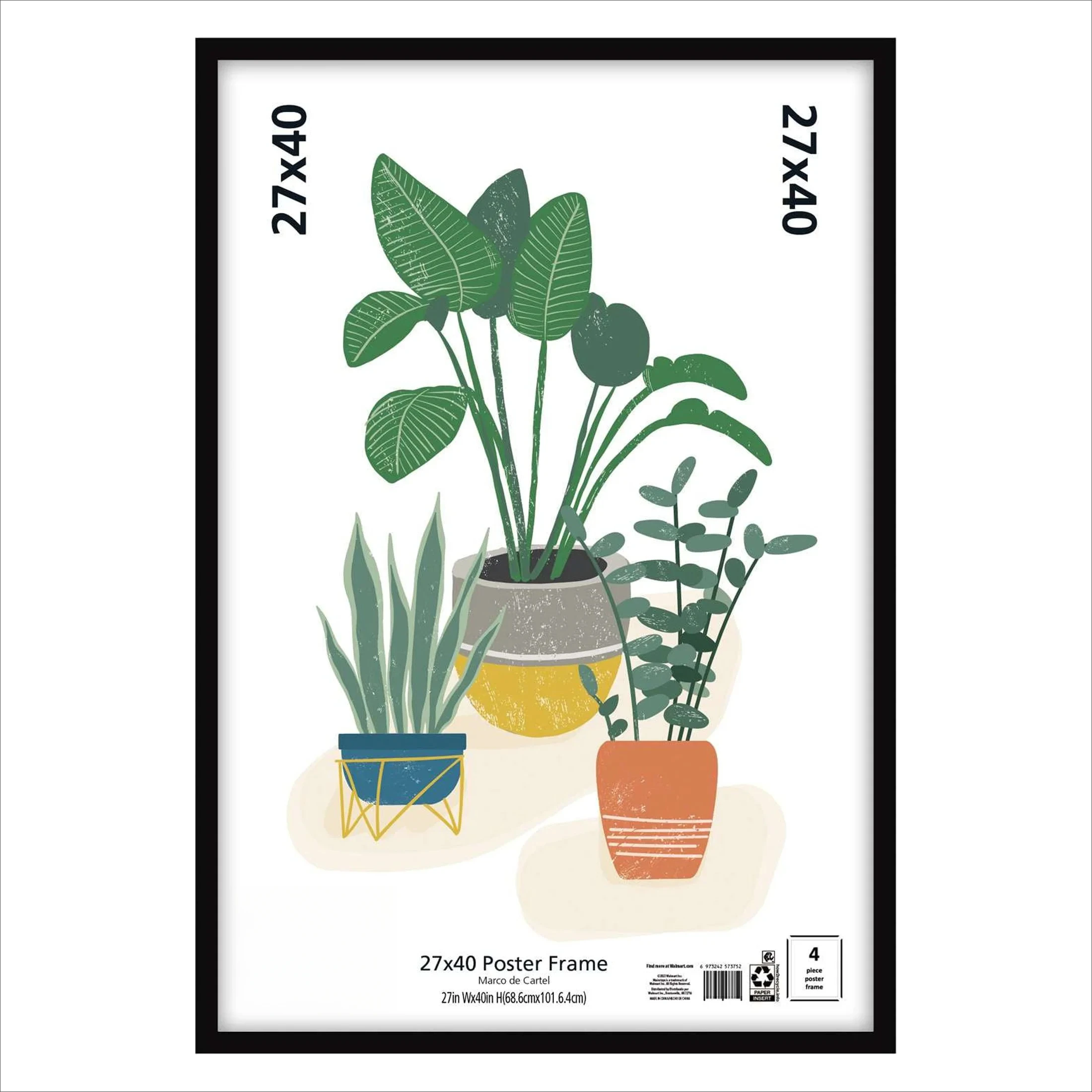 27x40 Basic Poster Frame, Black