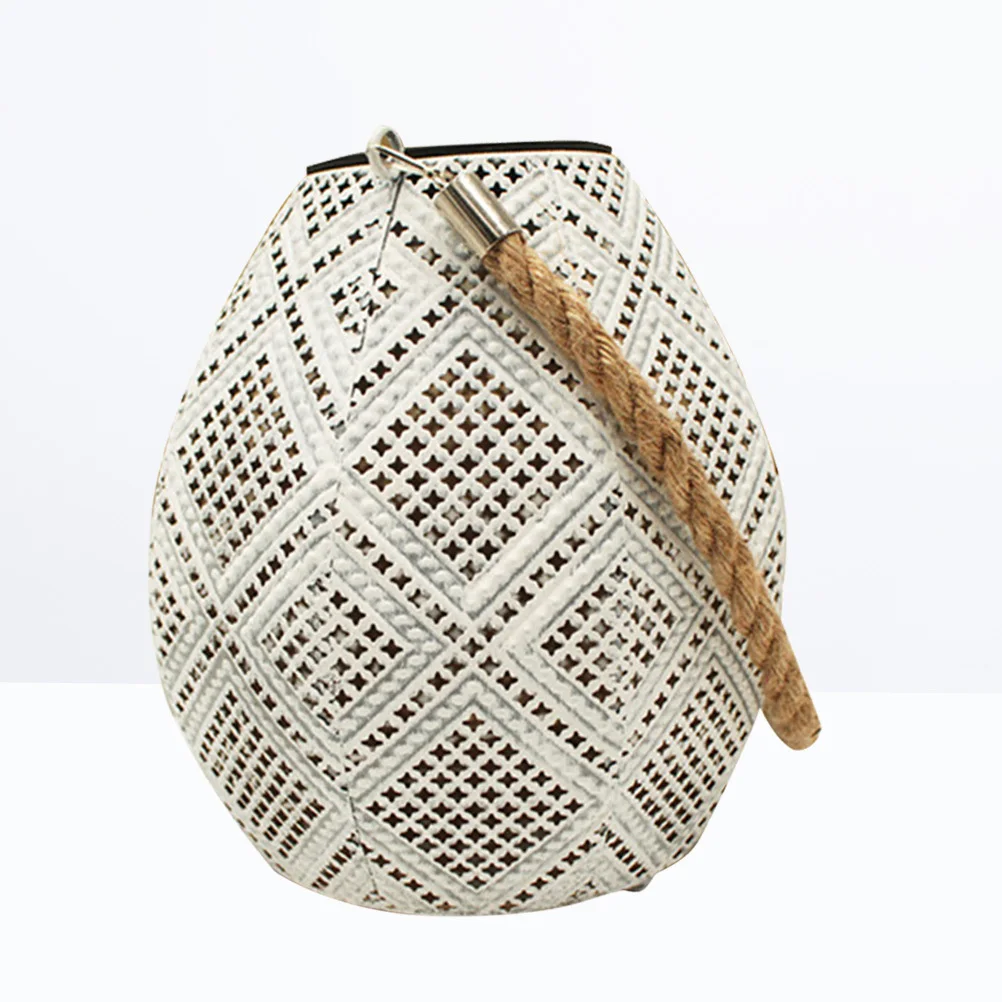 

Solar Powered Outdoor Lantern Hollow Iron Design Decorative Hanging LED Light for Garden Patio Porch Yard Landscape Lighting