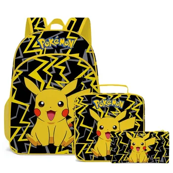 Pokemon Pikachu Pikachu Grundschultasche Kinderrucksack Jungen Mädchen Anime Kawaii Cartoon Schultasche Mochila