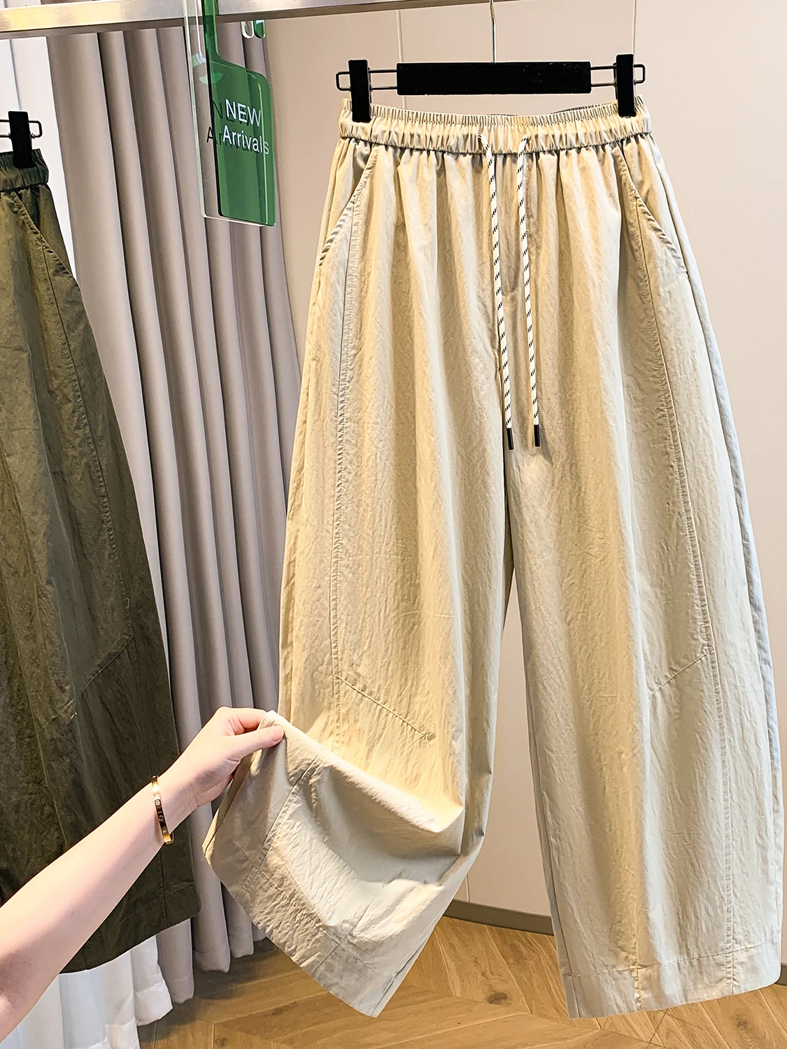 

Casual Loose Wide Leg Pants Women's Faion Spring Autumn plus Size Balloon Pants Slimming Trousers Artistic Sle Comfortabl...