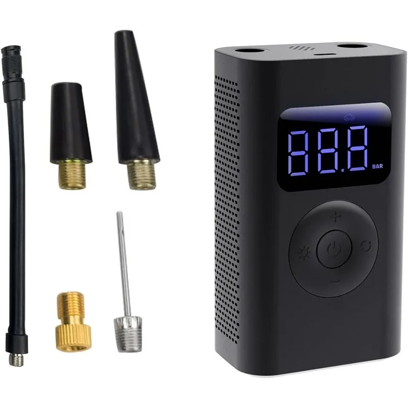 

Inflator Portable Air Compressor 120PSI 2000mAh with Pressure Gauge LED Light Suitable for Car Tires Motorcycle Bicycle Inflator