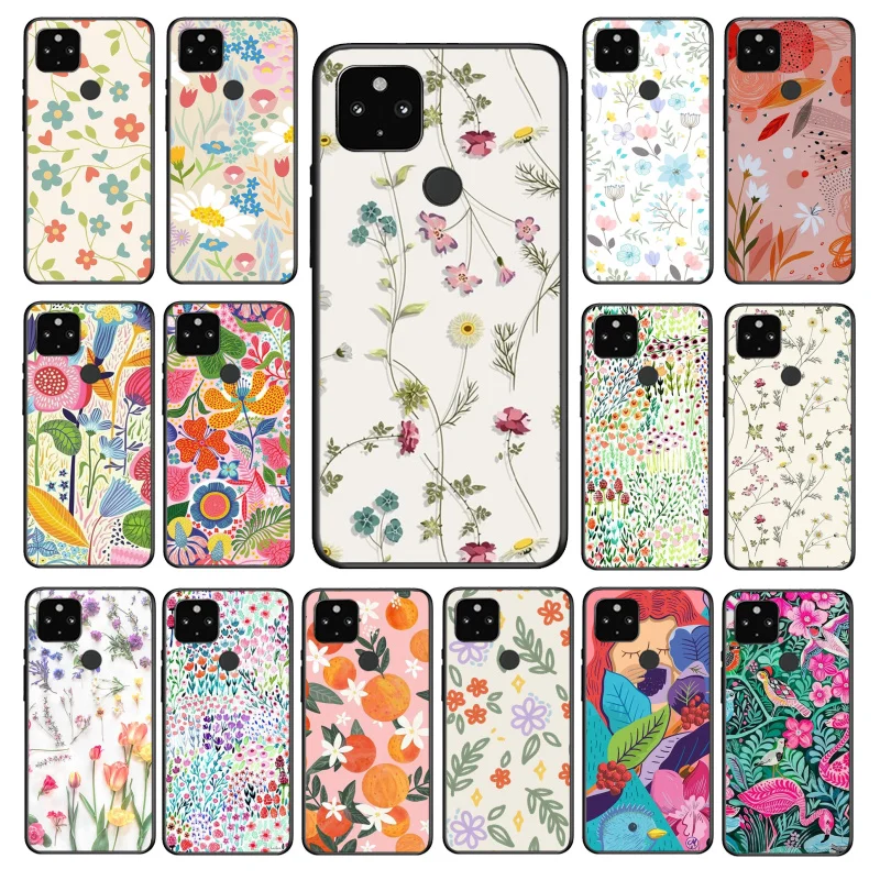 Flower Phone Case for Google Pixel 9 Pro XL 8 7 6 Pro Pixel 8A 7A 6A 4A 3A 3XL Pixel 8 7 6 5 4