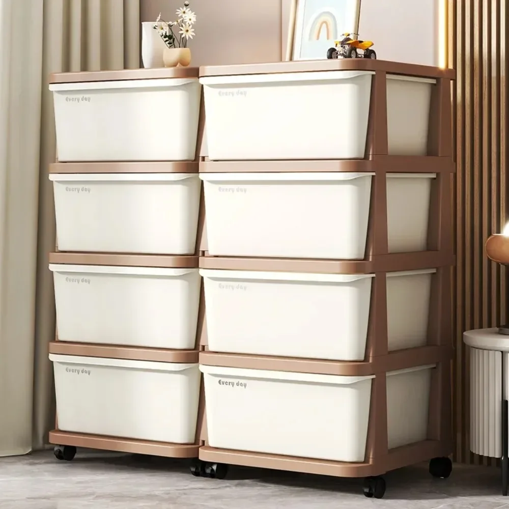 Foldable Storage Cabinet Drawer Style Multi-layer Storage Rack Floor Standing Toy Rack Living Room Snack Storage Cabinet