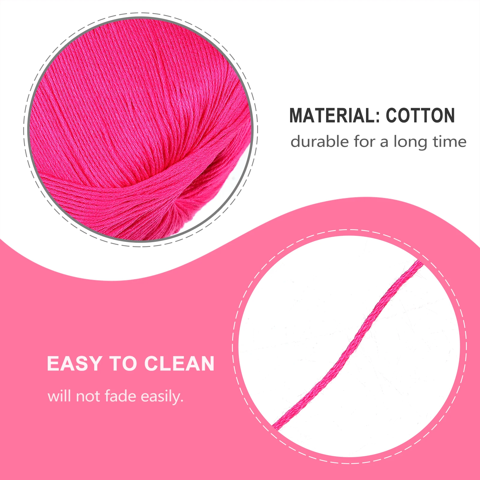 

Crochet Cotton Thread Yarn Red Braided String Hand Craft Diy Baby Embroidery Knitting Supplies Soft Comfortable Versatile Easy