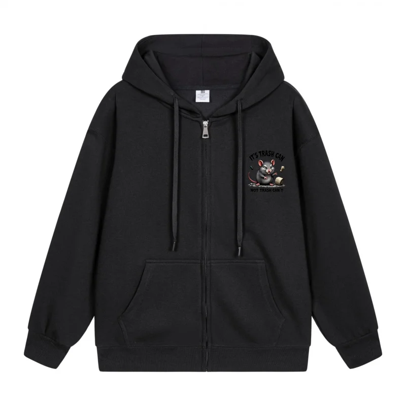 

Men's Zip-Up Hoodie Cat With Red Bow Tie 2025 New Style Casual Couples’ Style Casual and Loose