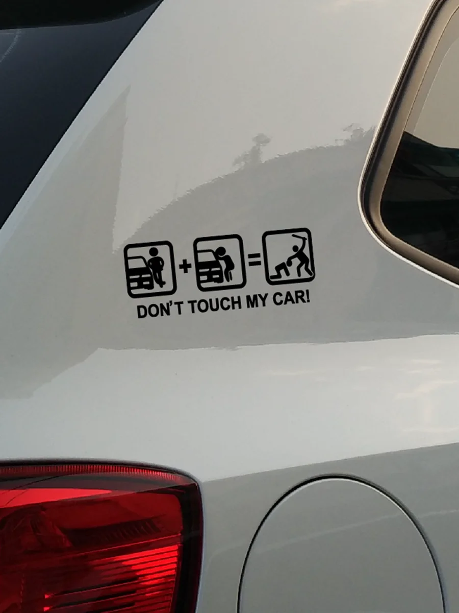 XY Dont Touch Decal Bumper Window Car Sticker Vinyl Decal Warning Mark Stickers for Cars 18cmx6cm