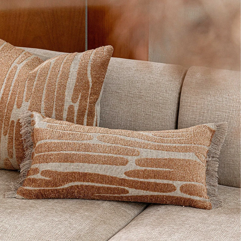 30X60/50X50CM Retro Throw Pillow Cover Abstract Texture Stamping Waist Cushion Cover Decor Home Decorative Pillowcase 2025