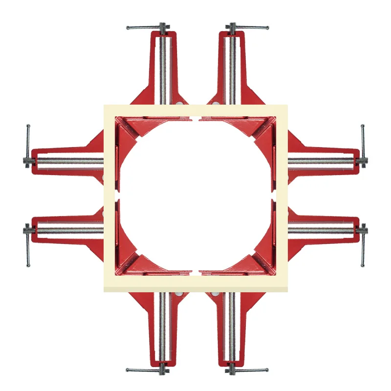 

Aluminum Alloy 90 Degree Right Angle Clamp Aquarium Glass Frame DIY Woodworking Tool