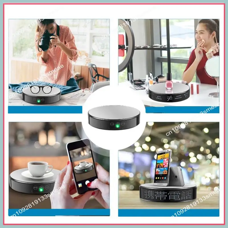 

N94R 20CM 360° Electric Turntable With Touch Button LED Display APP Controlled ,White Light