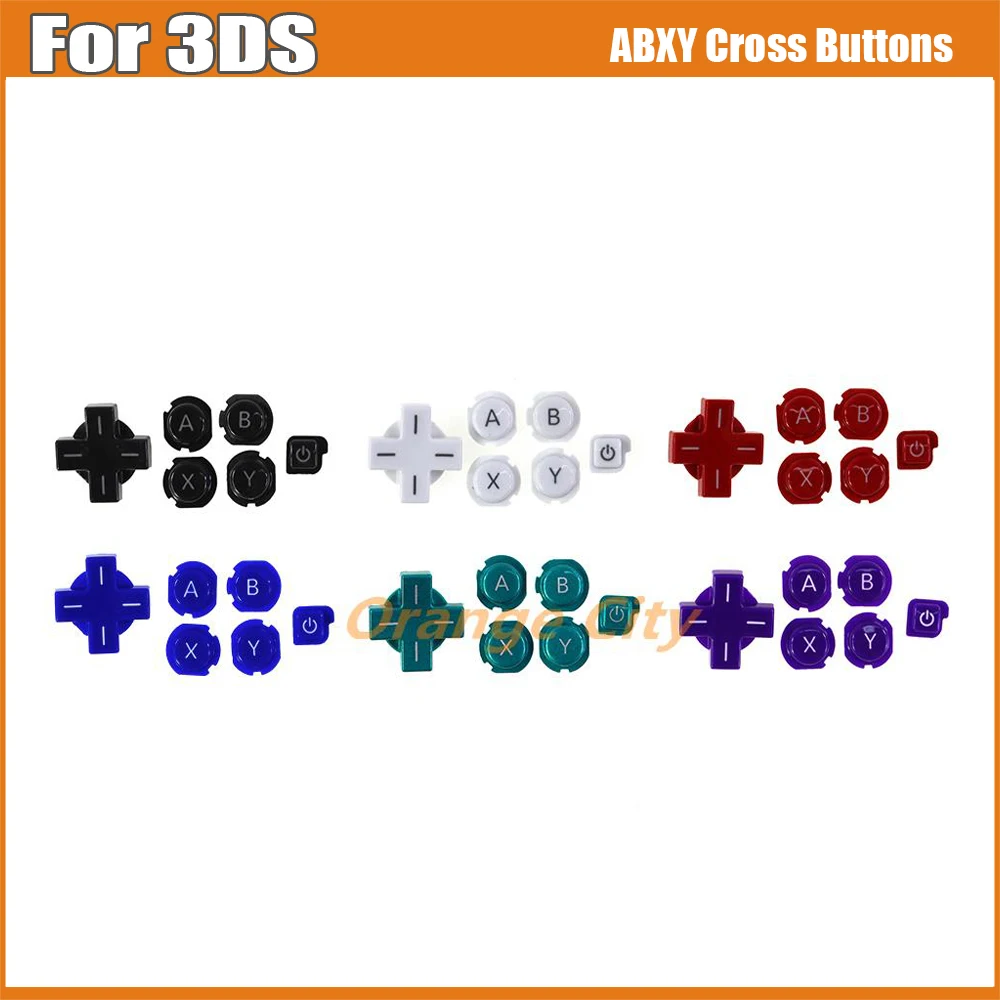 10Sets 6 in 1 ABXY ON OFF Button Cross Key for Nintendo 3ds A B X Y D-Pad Buttons Sets For 3DS Game Console