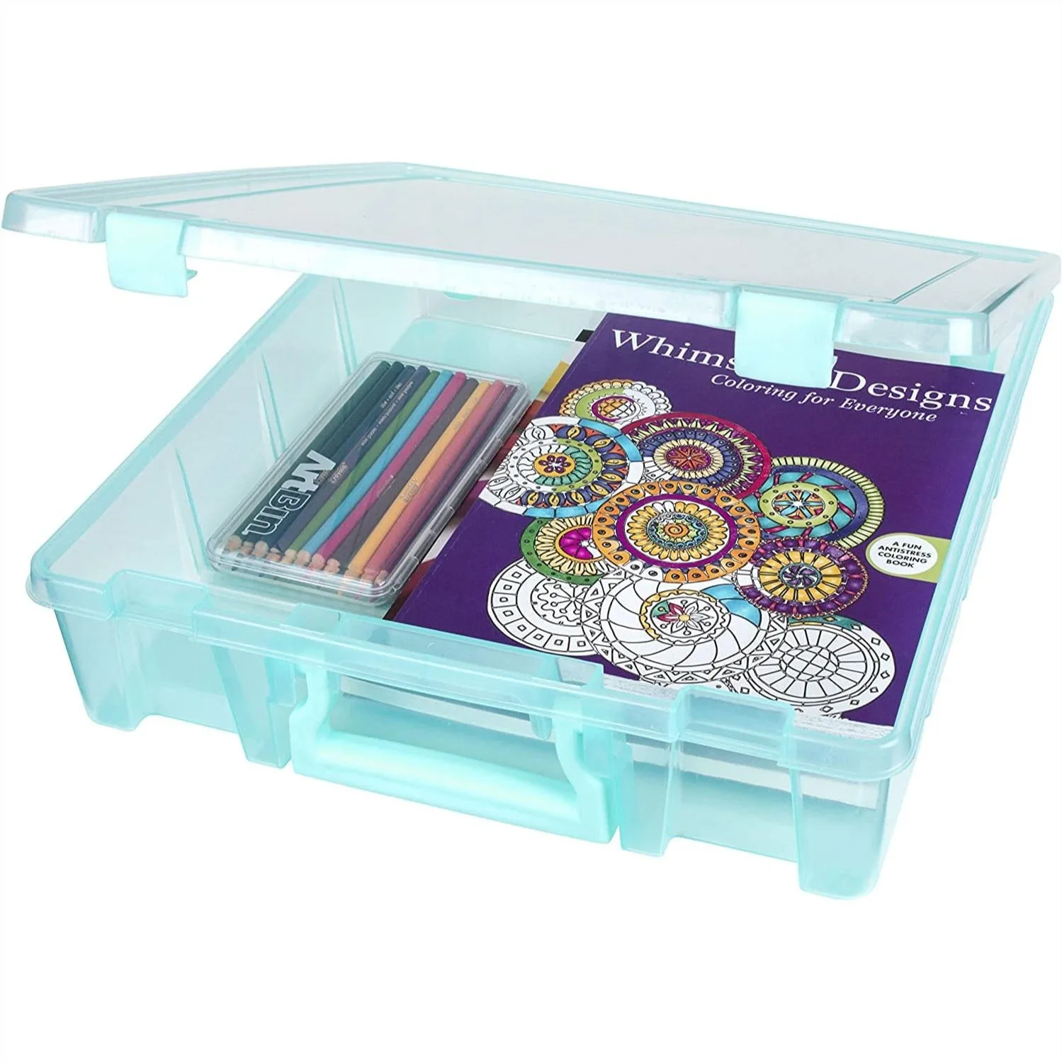 

Craft Organizer Storage Case with Removable Dividers for Scrapbook Paper and Supplies