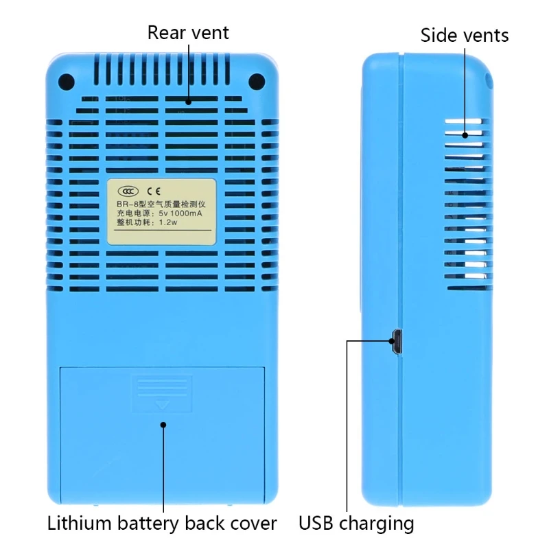 Air Quality Indoor CO2 Gas Detector Carbon Dioxide Particulate Matter Dust Temperature Humidity Detector