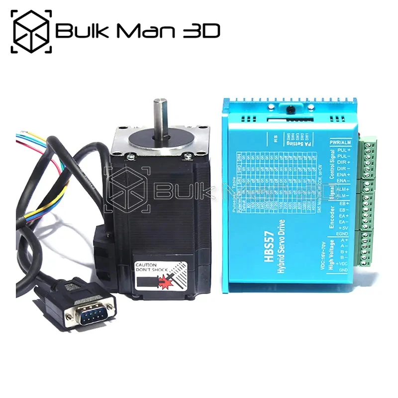 Upgraded 57HSE2.2N 2.2N.M Stepper Motor with HBS57 Closed-loop Stepper Motor Driver Kit for CNC Router and 3D Printer