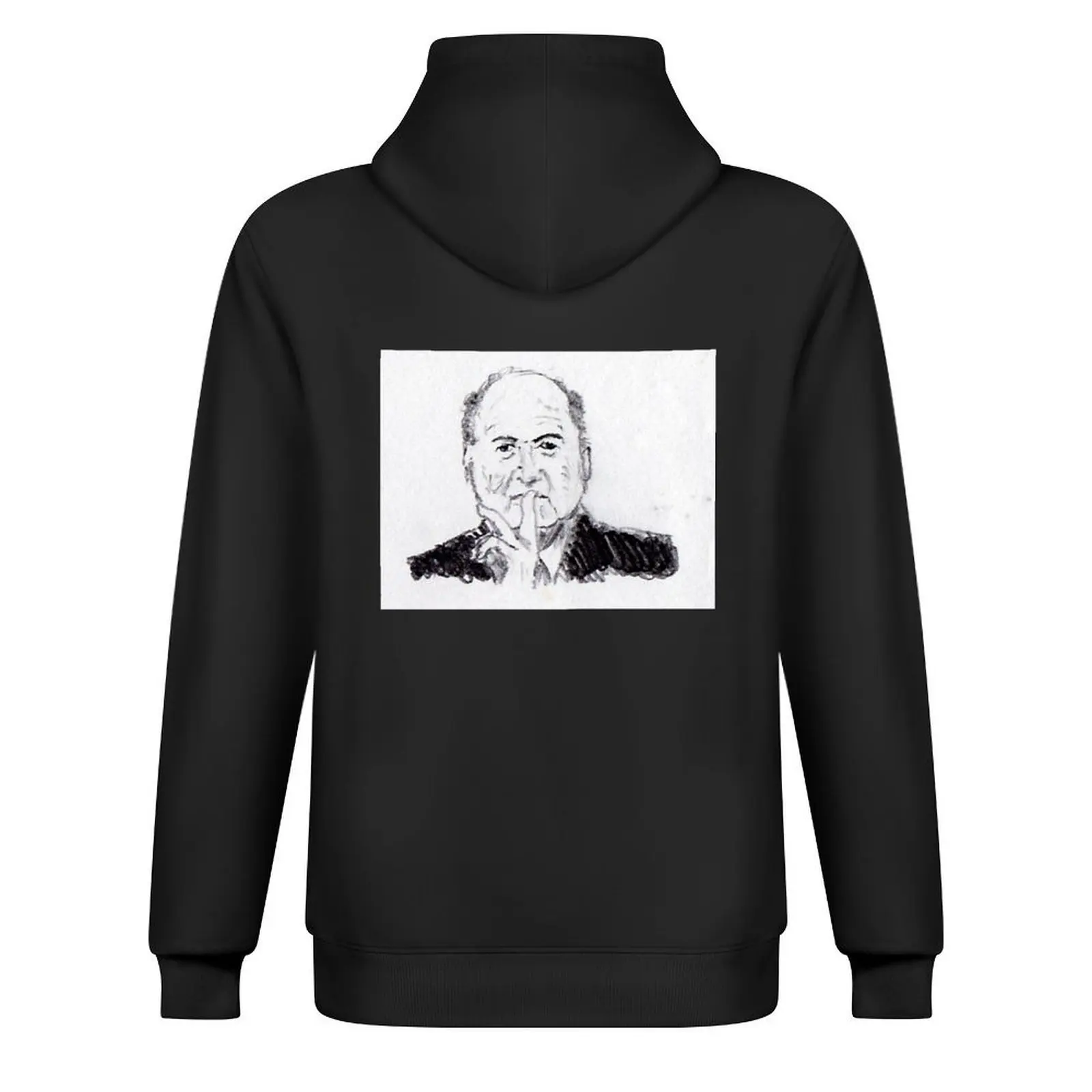 Sepp Blatter shhhh! هوديي ملابس الخريف الكورية الملابس الكورية الجرافيك تي شيرت الرجال بلوزة المتضخم هوديي