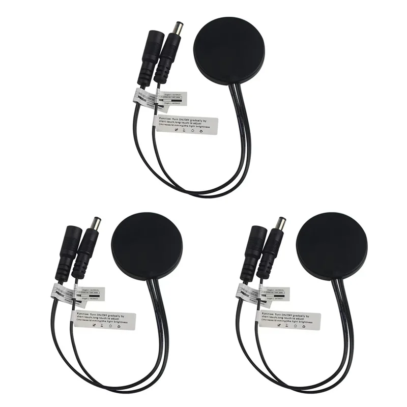 

AB13-3X Деревянная панель Светодиодный сенсорный датчик Диммер Сенсорный переключатель для светодиодной ленты Черный