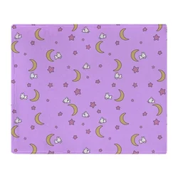 Sailor Moon coperta copriletto Moon coniglietti Design morbido tessuto in pile corallo coperta da tiro divano letto coperta da viaggio