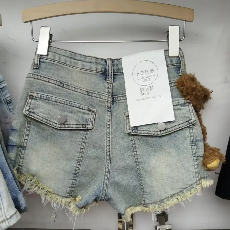 الصناعة الثقيلة 2025 الخريف نمط جديد شخصية لطيف الدب الدنيم السراويل للنساء تنوعا