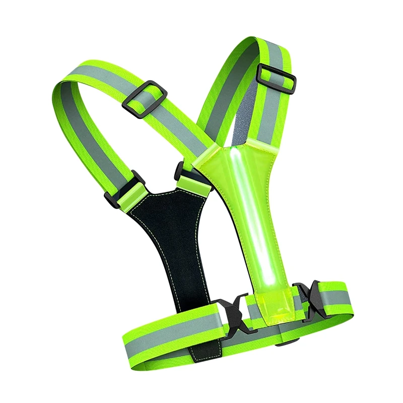 Reflective Vest High Visibility Rechargeable Running Light For Night Running Gear For Runners Walkers