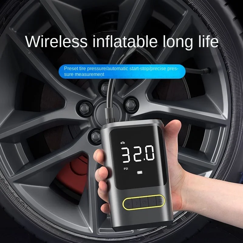 

Mini Portable Air Pump Speed Boost Bicycle Electric Car Tire Inflator Air Pump Handheld Wireless Charging Car Inflator Pump