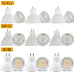 LED Spot light GU10 7W MR16 GU5.3 B15 B22 E12 E14 Dimmable lamp COB Chip Spotlight LED bulb For Downlight Table Lamp 110V 220V