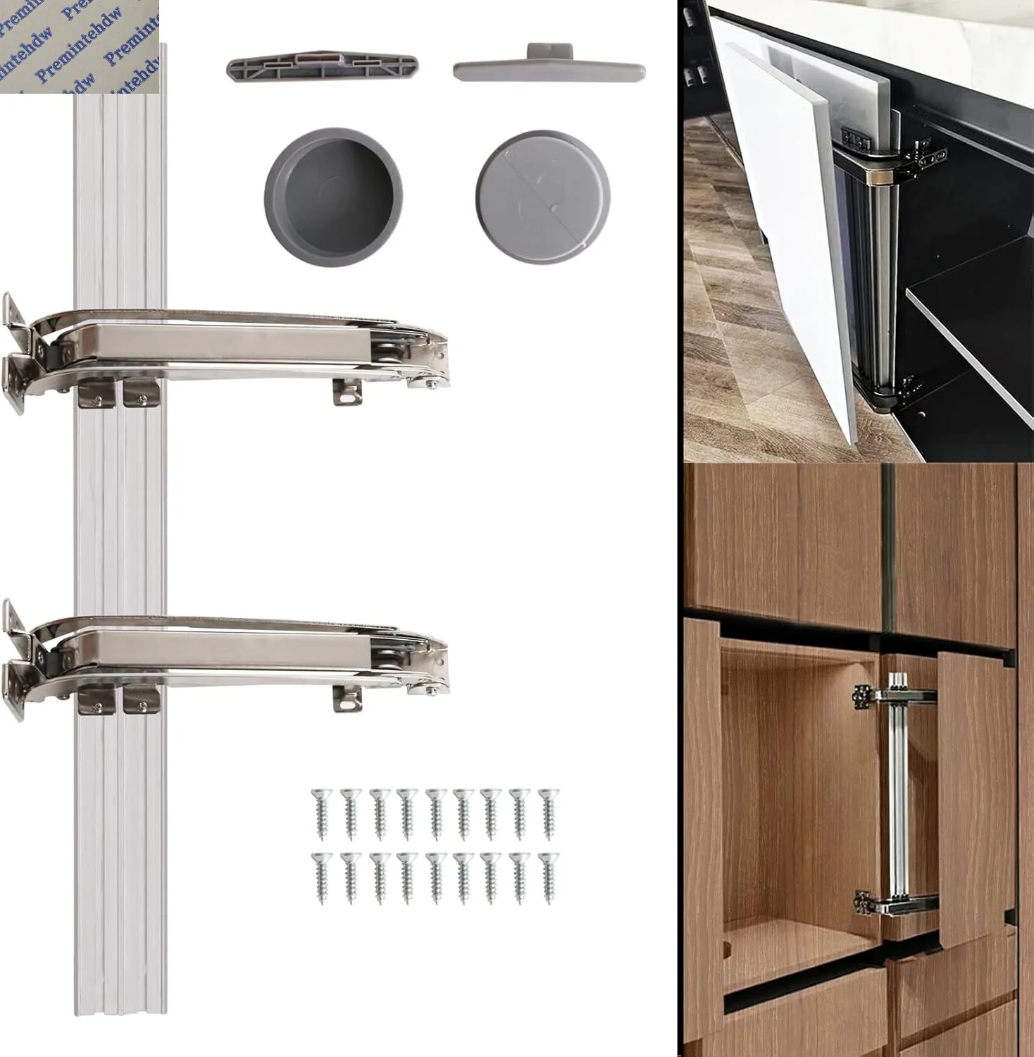 1Set Lateral Opening Cabinet Flush Door Hinges Bus Pivot Mechanism