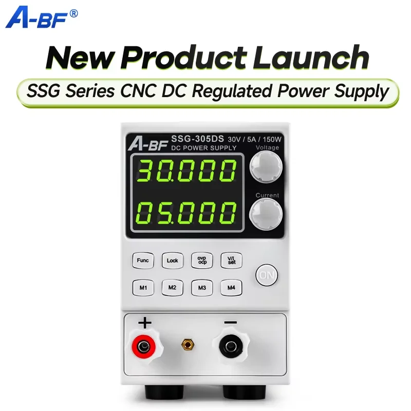 A-BF SSG-305DS Power Supply Adjustable Programmable Laboratory Bench Power SupplyDual 5-digit LED With Memory Function 30V 5A