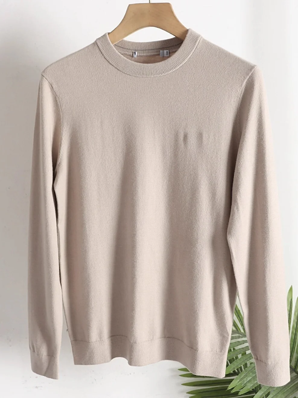 

Новый усовершенствованный роскошный мужской шерстяной вязаный свитер для бизнеса и повседневной носки, осенне-зимний, с круглым вырезом, базовый слой, термо, комфортный трикотаж.