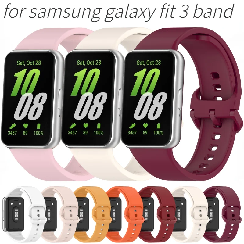 Official Soft Silicone Strap For Samsung Galaxy Fit 3 Sports Breathable band Bracelet For Samsung Galaxy Fit 3 Belt Accessories