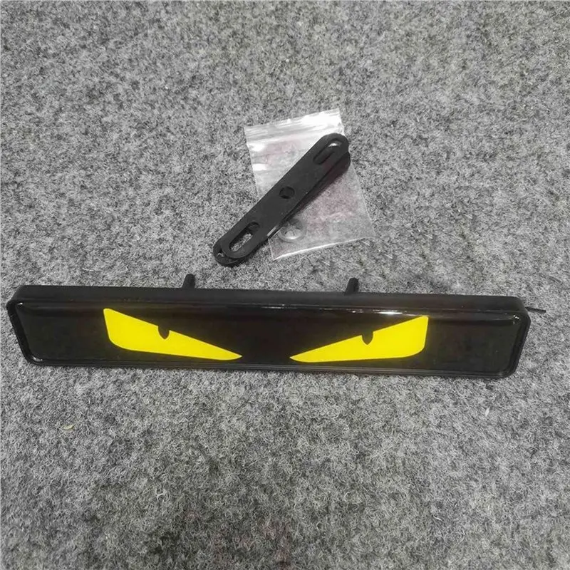 OB-Medium Mesh LED ديكور مضيء تعديل السيارة شريط زخرفي شخصي ضوء شعار عين الشيطان #6