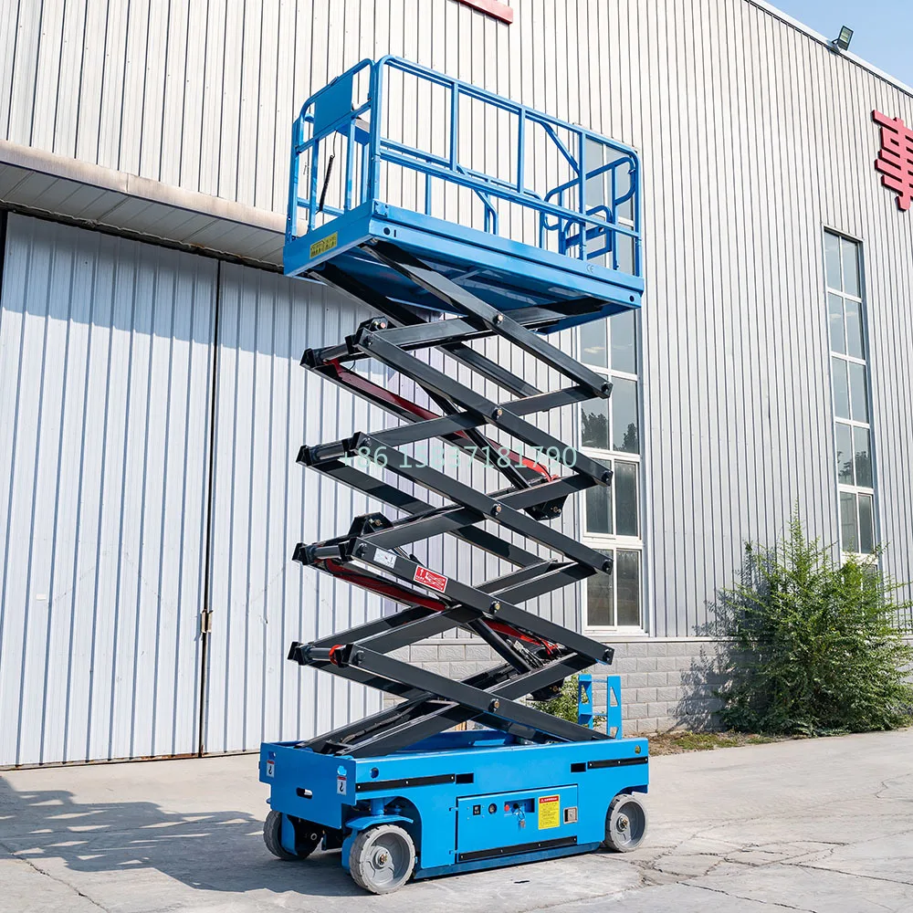 Small Electric Hydraulic Lift Platform Mini Home Mobile Scissor Lift Platform Crawler Self-propelled Scissor Lifting Platform