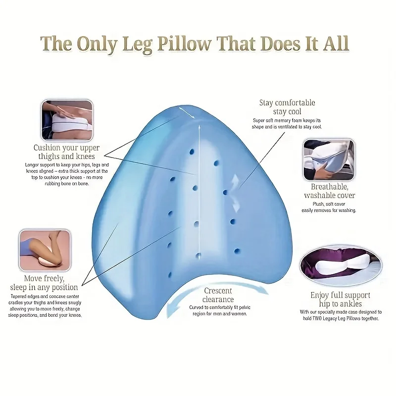 1pc Memory foam Leg Pillow Sleeping Orthopedic Back Hip Body Joint Relax Thigh Leg Pad Cushion