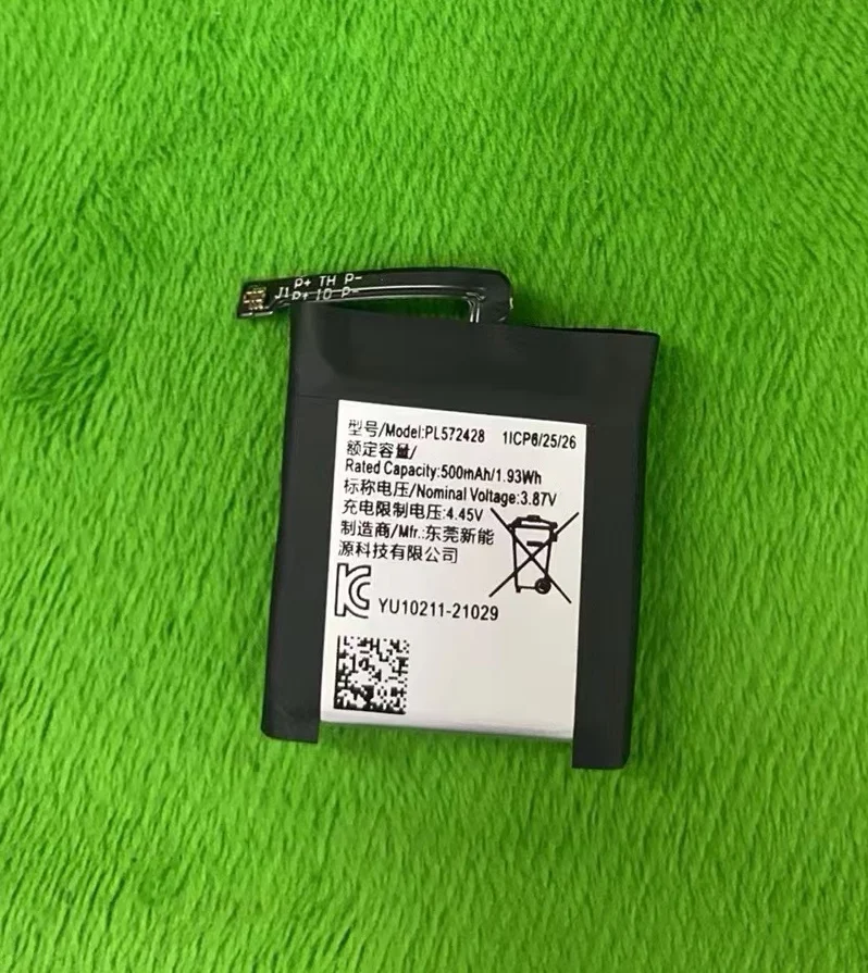 

PL572428 3.87V,4.45V 500mAh,1.93Wh New Battery Cell for Huami Amazfit T-Rex 2, t-REX Ultra A2169 SMART WATCH 1ICP6/25/26 F014