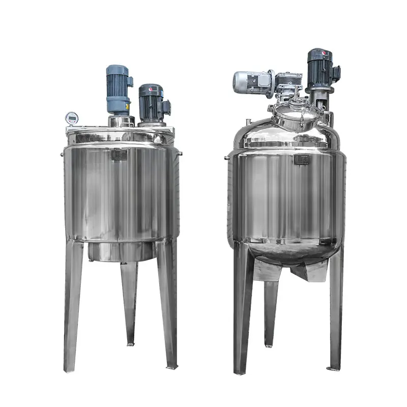 

Soap Making Mixing Tank for Cosmetics Stainless Steel Mixing Tank Liquid Customized Ste am Heating Emulsifying Mixing