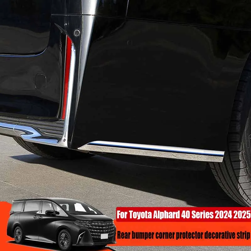 

For Toyota Alphard 40 Series 2024 2025 rear bumper corner protector decorative strip automotive exterior decoration accessories