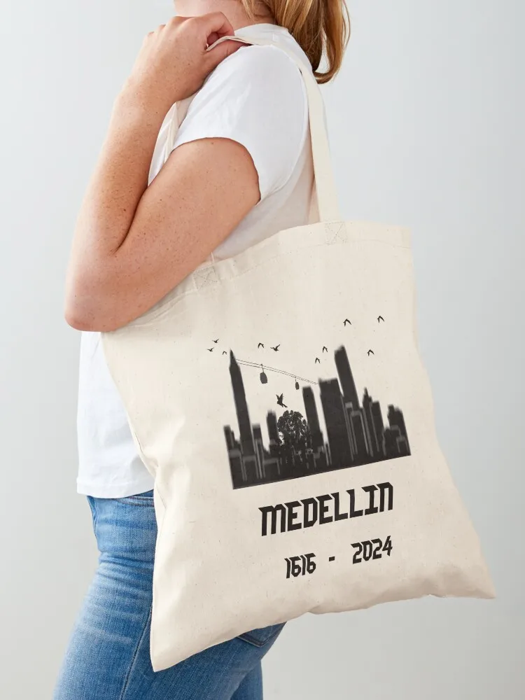 Medellin City of Eternal Spring Tote Bag reusable grocery bags female bag tote bags men