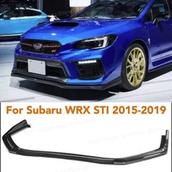 3Pcs Carbon Look Car Front Bumper Splitter Lip Chin Spoiler Diffuser Bumper Body Kit For Subaru WRX STI 2015 2016 2017 2018 2019