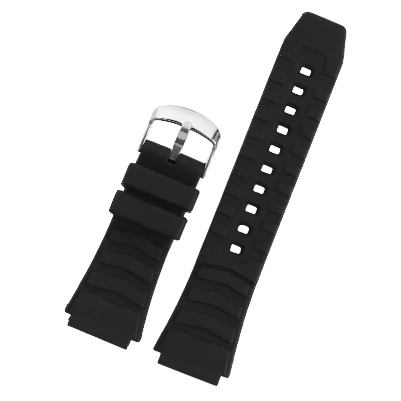 waterproof Silica gel For Casio EDIFICE EF-552 Watchband With Special Flange Watch Chain Accessory 20mm Black With Men's strap