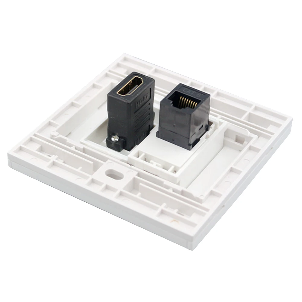 HDMI-compatible With CAT6 RJ45 Female To Female Wall Panel Network Extender