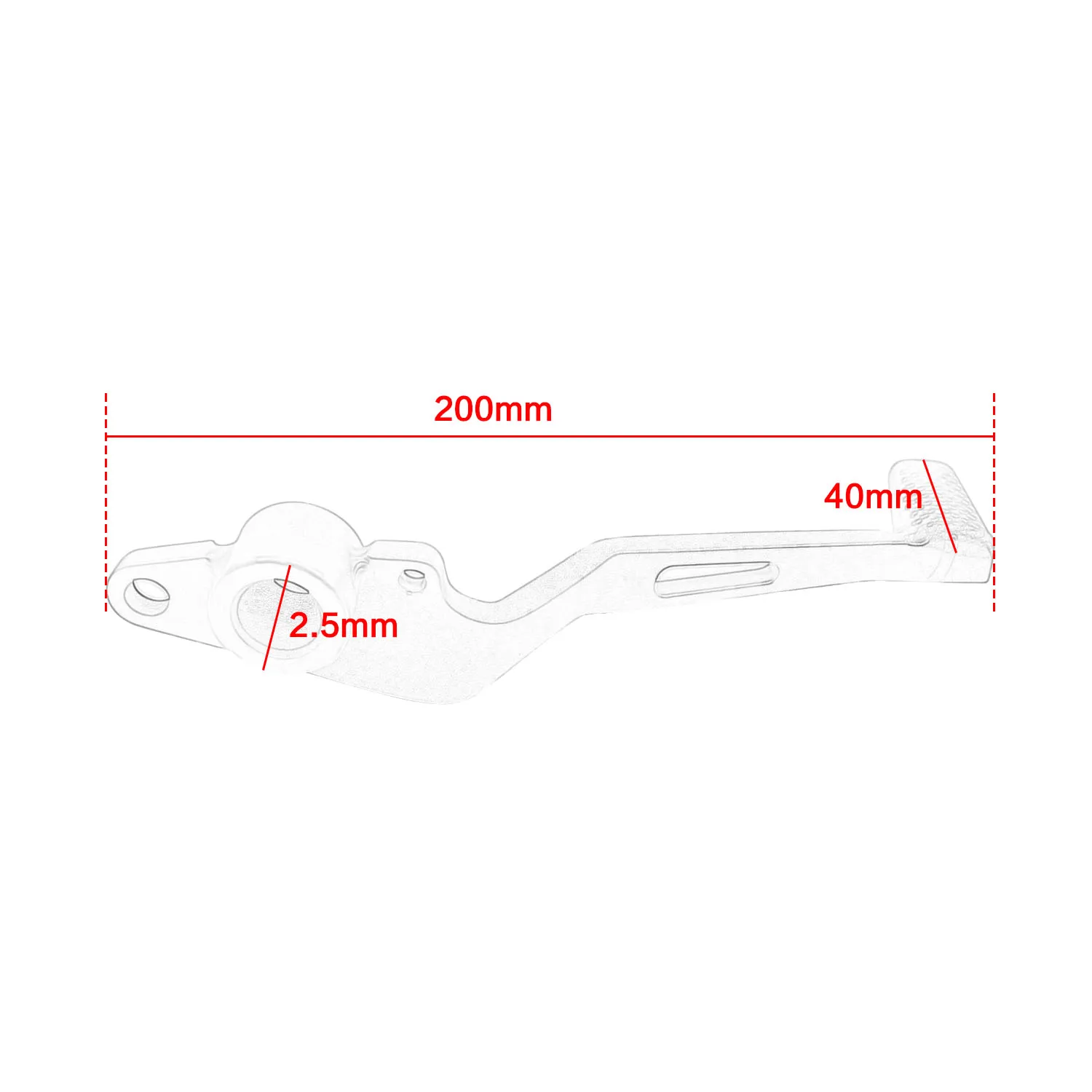 Hinteres Bremspedal Motorrad Stahl-Fußhebel-Kit für Kawasaki Ninja 400 2018-2023 Z400 2019-2022 – Detail 1