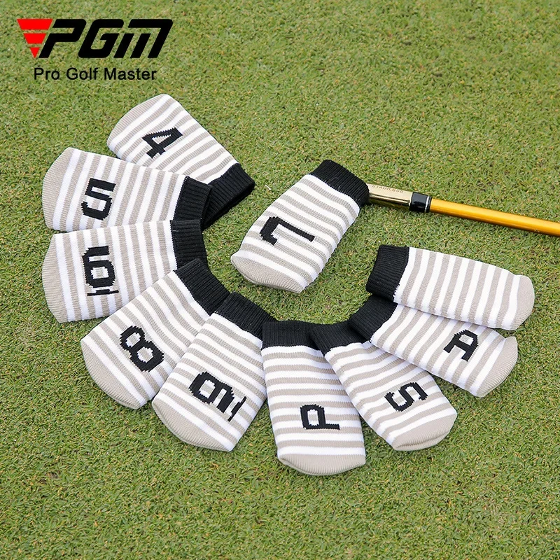 PGM 10pcs Golf Club Head Cover Thickened Plush Knitted Iron covers Set with Size Men and Women GT217