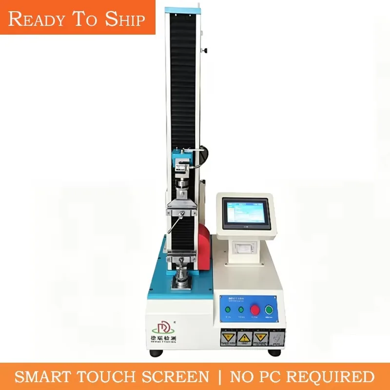 2kN 5kN Smart Touch Screen UTM Stand-alone Tensile Testing Machine For Plastic Film Peel Strength Test No PC Required