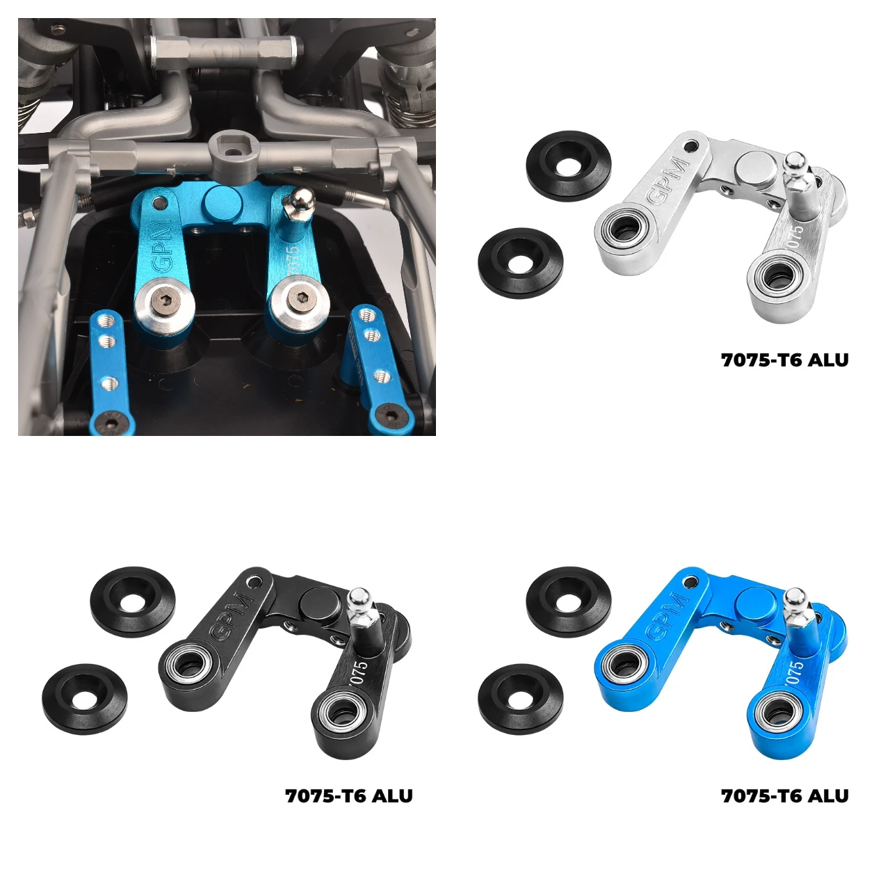 

GPM Aluminium 7075 Steering Assembly For TAMIYA 1/10 BBX BB-01 58719