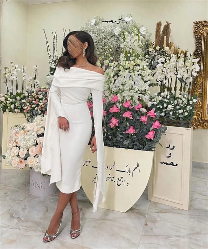 

Saudi Arabia Off Shoulder Prom Dresses Gala Arabic Formal Occasion Women Evening Dresses Dubai Wedding Party Gown