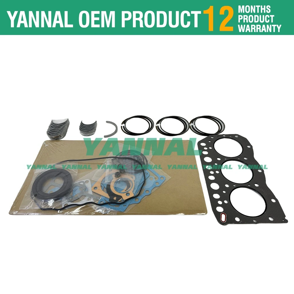 3TN75 Overhaul Kit For Yanmar Engine B22-2 B25-2 YB221 Excavator Repair Parts