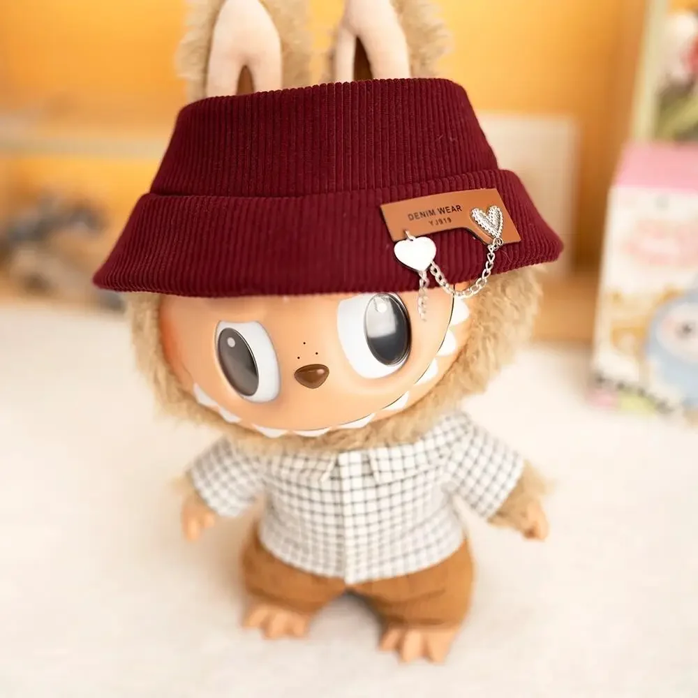 For 38cm Labubu Cloth Doll Clothes Accessories Large Love Chain Hat Dolls Accessories Cute Decoration