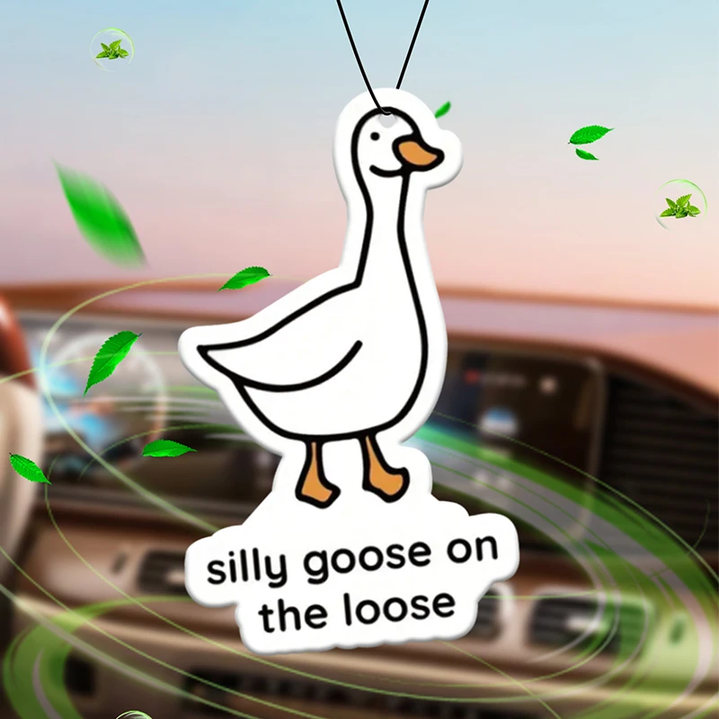 The Carefree Foolish Goose Hilton (Hotel Scent) Car Air Freshener |   Rearview Mirror Hanger & Dual-Purpose Air Vent Clip |   Natural Material Aromatherapy Tablets |   Long-Lasting Fragrance for 90 Days |   Alcohol-Free |   Not Afraid of Direct Exposure to the Sun |   Designed Specifically for Odor Removal in Cars, Closets, and Bathrooms. |   Cartoon Animation Graphics |   Unisex |   Luxury-Grade Fragrance |   Five-Star Hotel Same Style Sea Products